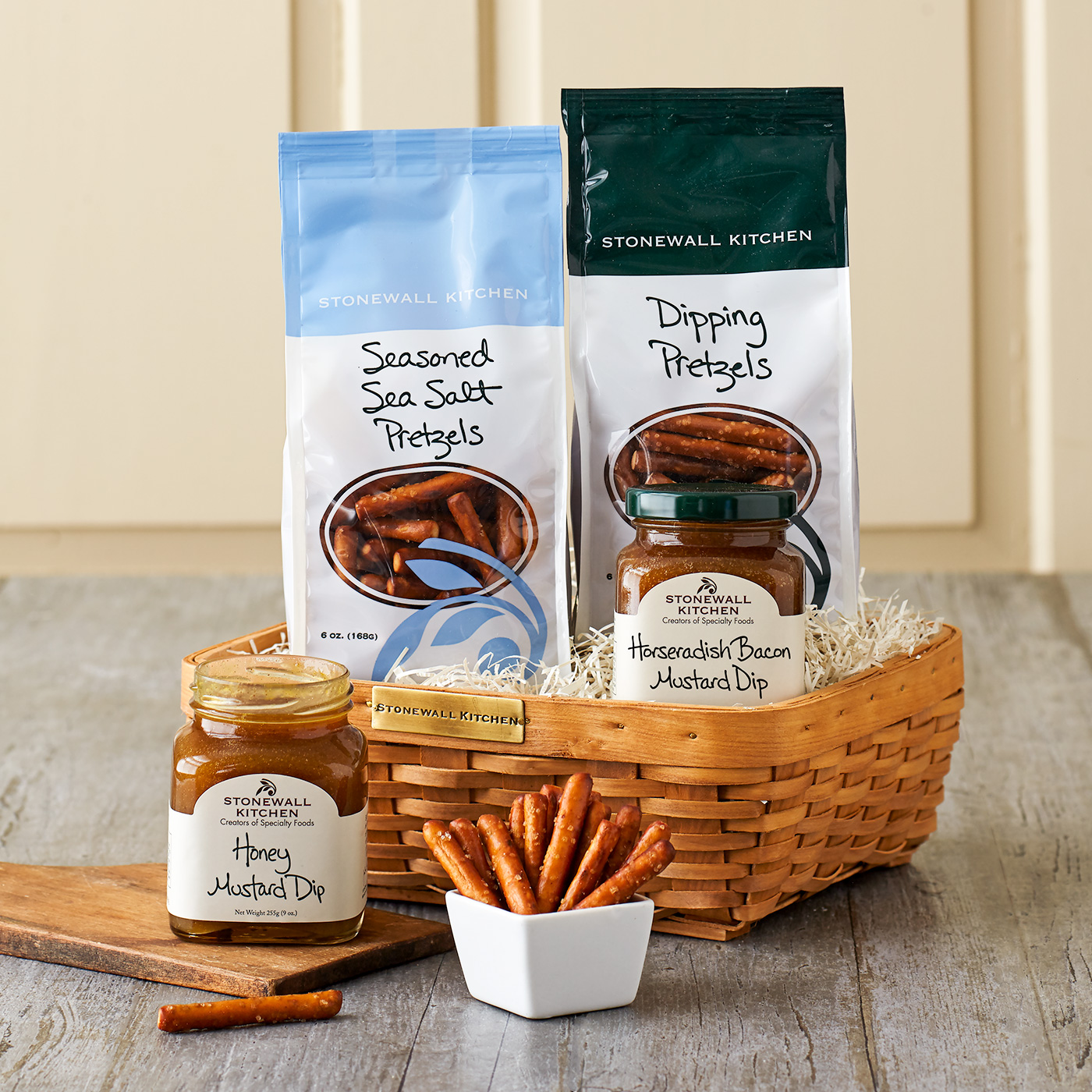 Pretzel and Dip Gift Basket Gifts Stonewall Kitchen