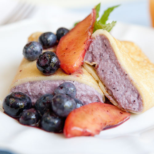 Blueberry Peach Filled Crepes Stonewall Kitchen