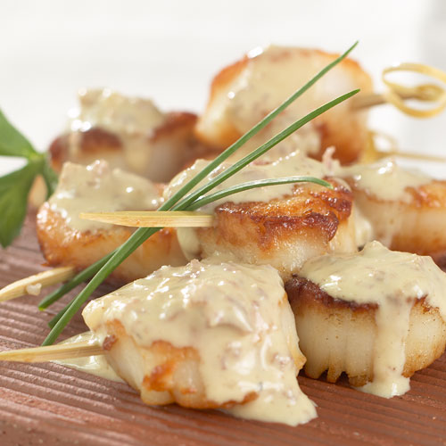 Sea Scallops with Wasabi Mustard Sauce Stonewall Kitchen