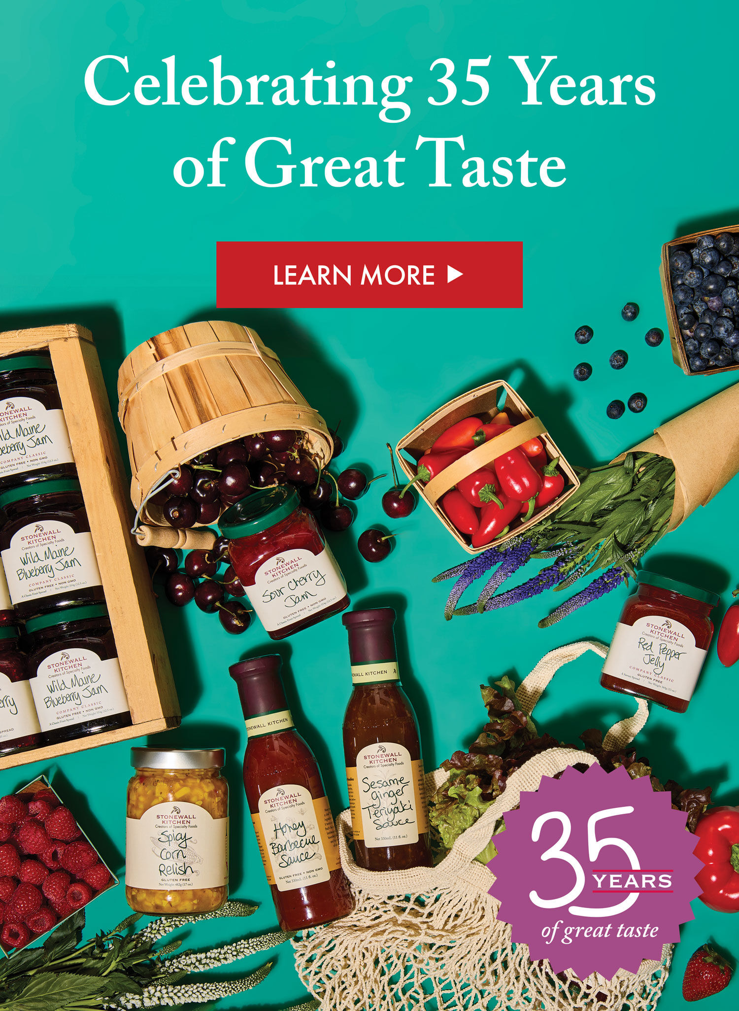 Celebrating 35 Years of Great Taste - See how we've stayed true to our farmers' market roots since 1991. - Learn More