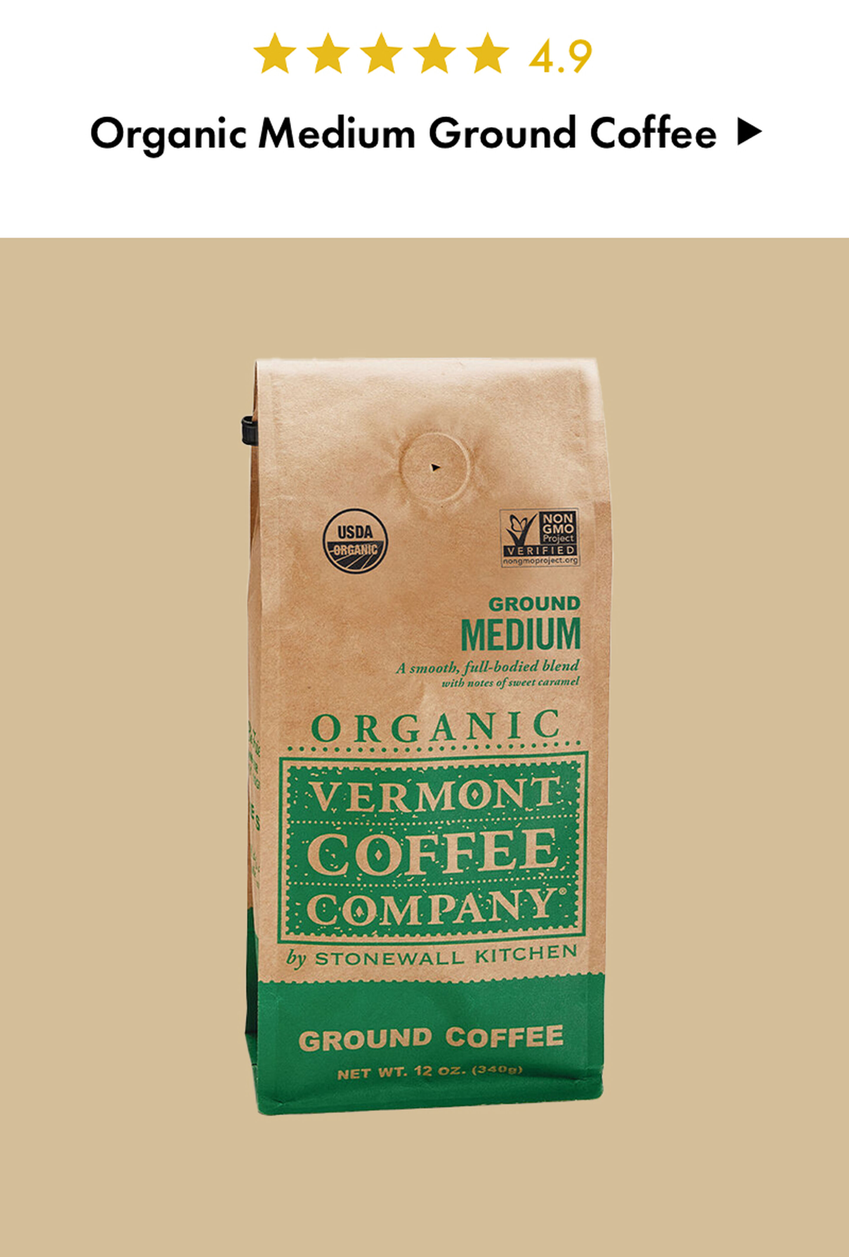 Organic Medium Ground Coffee - 4.9 Stars