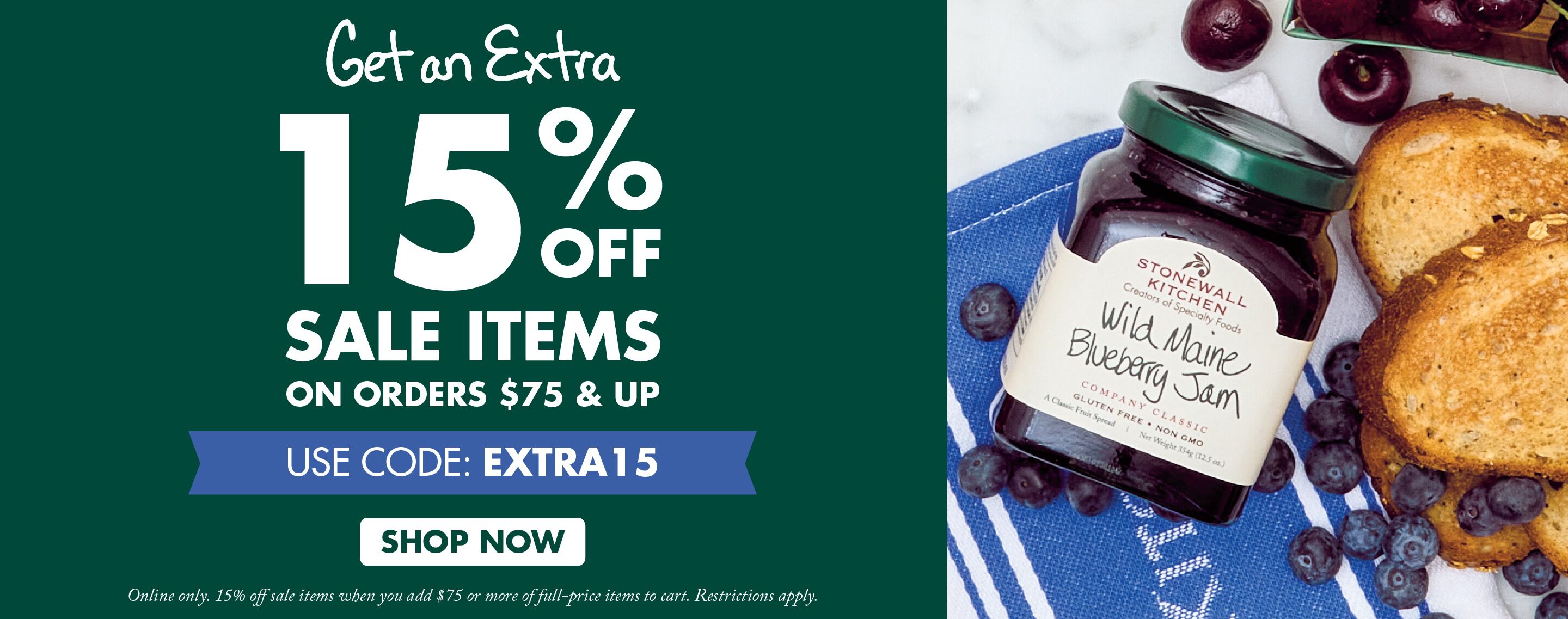 MARCH 6-8 | Get an Extra 15% OFF Sale Items on Orders $75 | USE CODE: EXTRA15 - Shop Now | USE CODE: EXTRA15 | Shop Now
