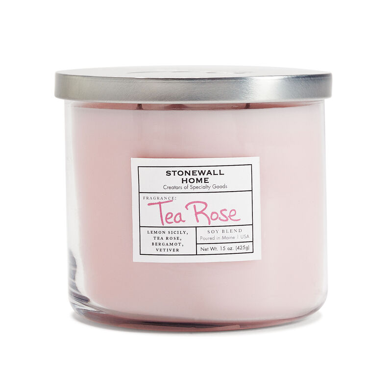 Stonewall Home Tea Rose Candle