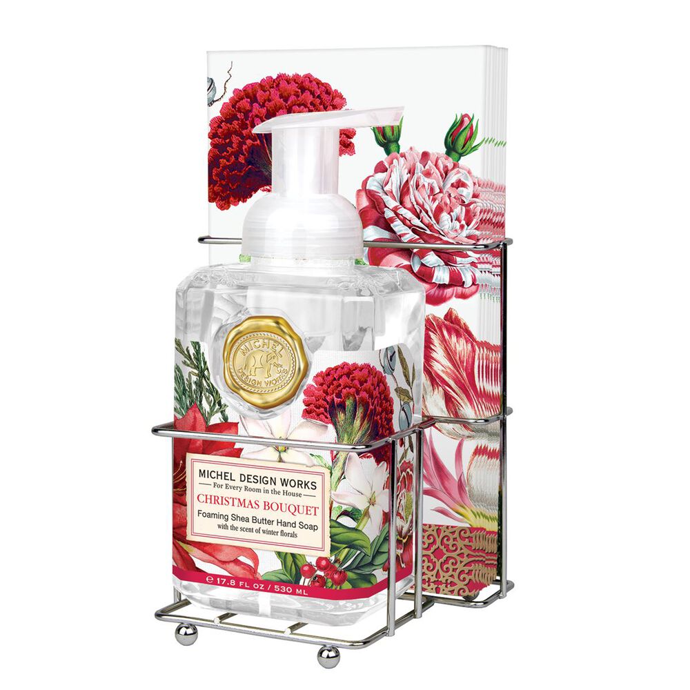 Christmas Bouquet Foaming Hand Soap & Napkin Set