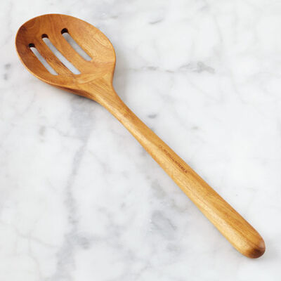 Teak Slotted Spoon
