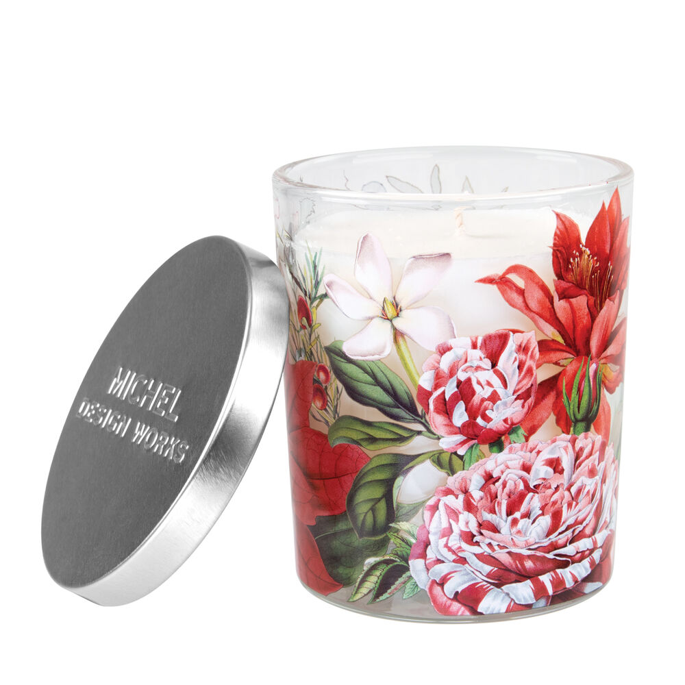 Christmas Bouquet Decorative Glass Candle