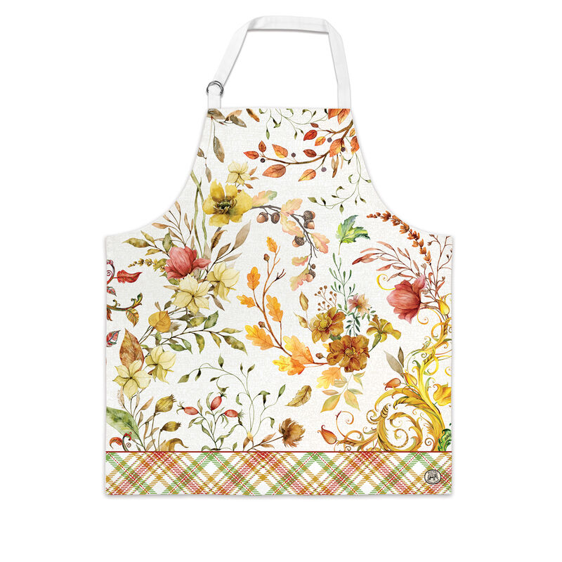 Fall Leaves & Flowers Chef Apron
