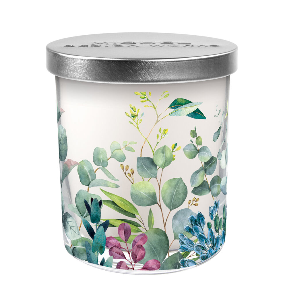 Eucalyptus & Mint Decorative Glass Candle image number 0