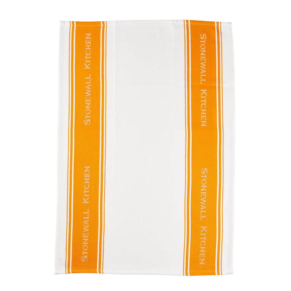 Orange and Navy Blue Geometric Arches Design Tea Towel, Dish Towel, Kitchen  Towel 