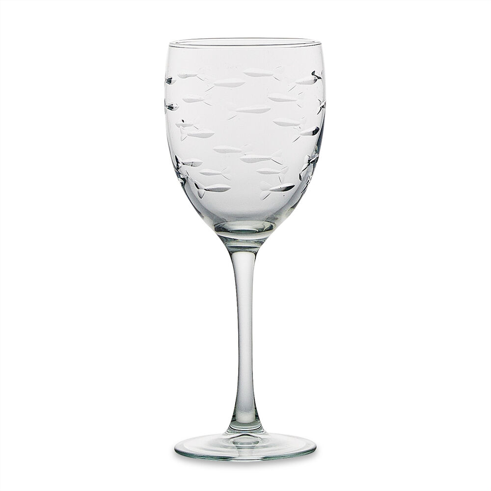 School of Fish White Wine Glass image number 0
