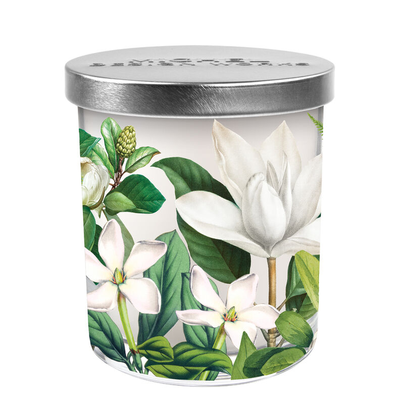Magnolia Petals Decorative Glass Candle