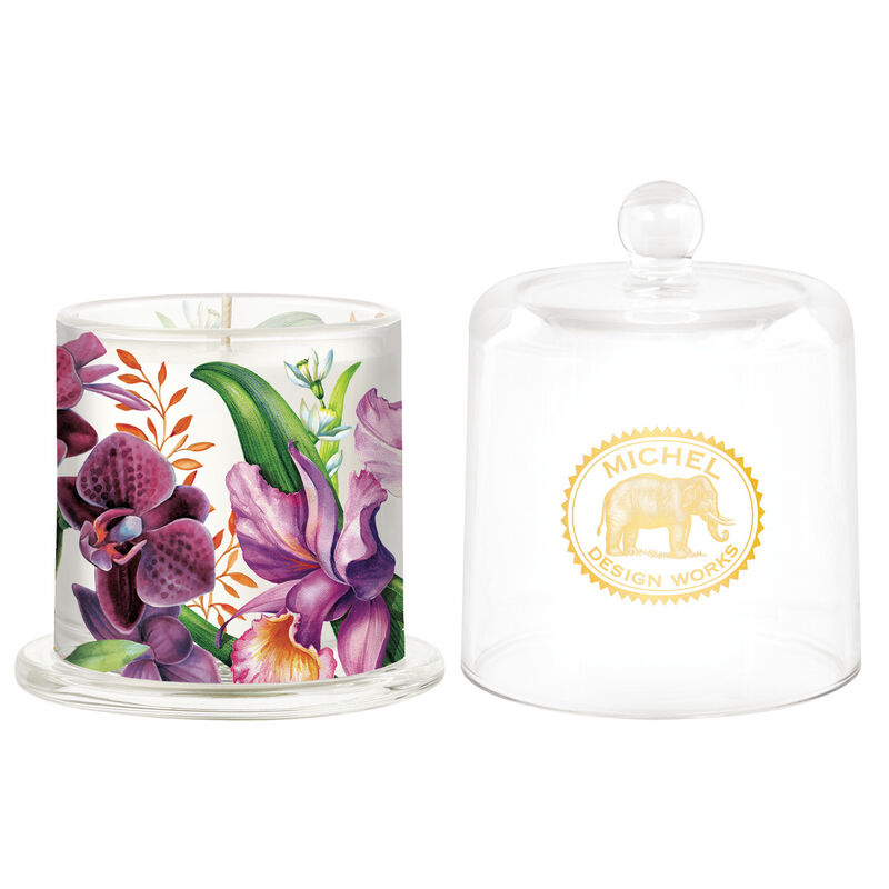 Orchids Cloche Candle