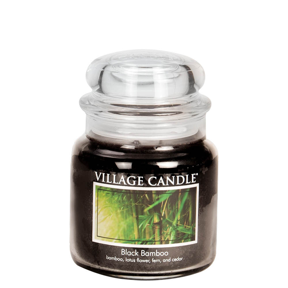 Black Bamboo Large Apothecary Village Candle Stonewall Kitchen