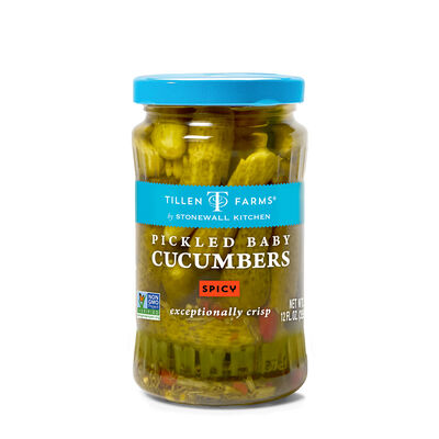 Spicy Pickled Baby Cucumbers 