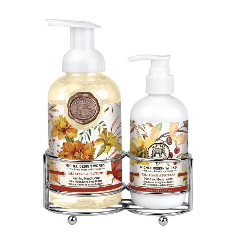 Fall Leaves & Flowers Handcare Caddy