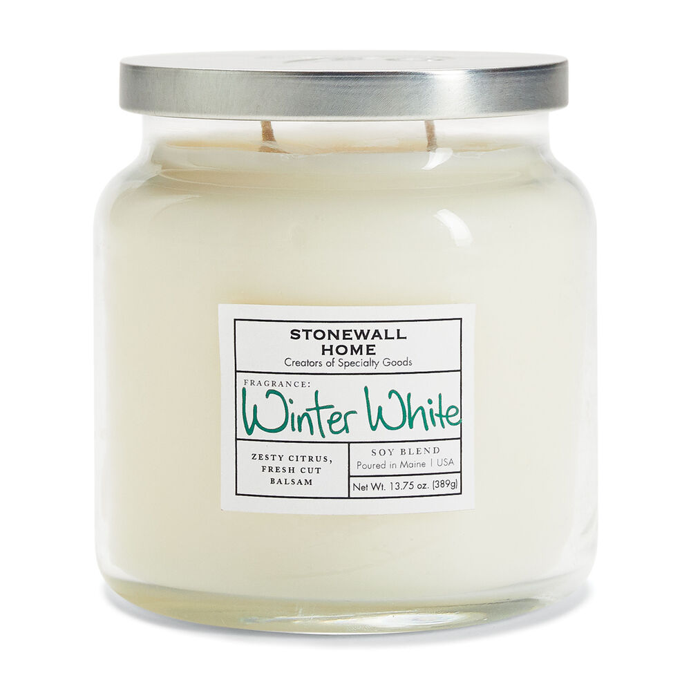 Stonewall Home Winter White Candle Medium Apothecary Stonewall Kitchen