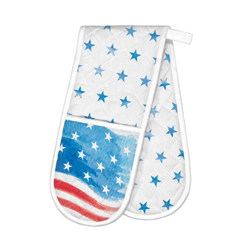 Red, White, and Blue Double Oven Glove