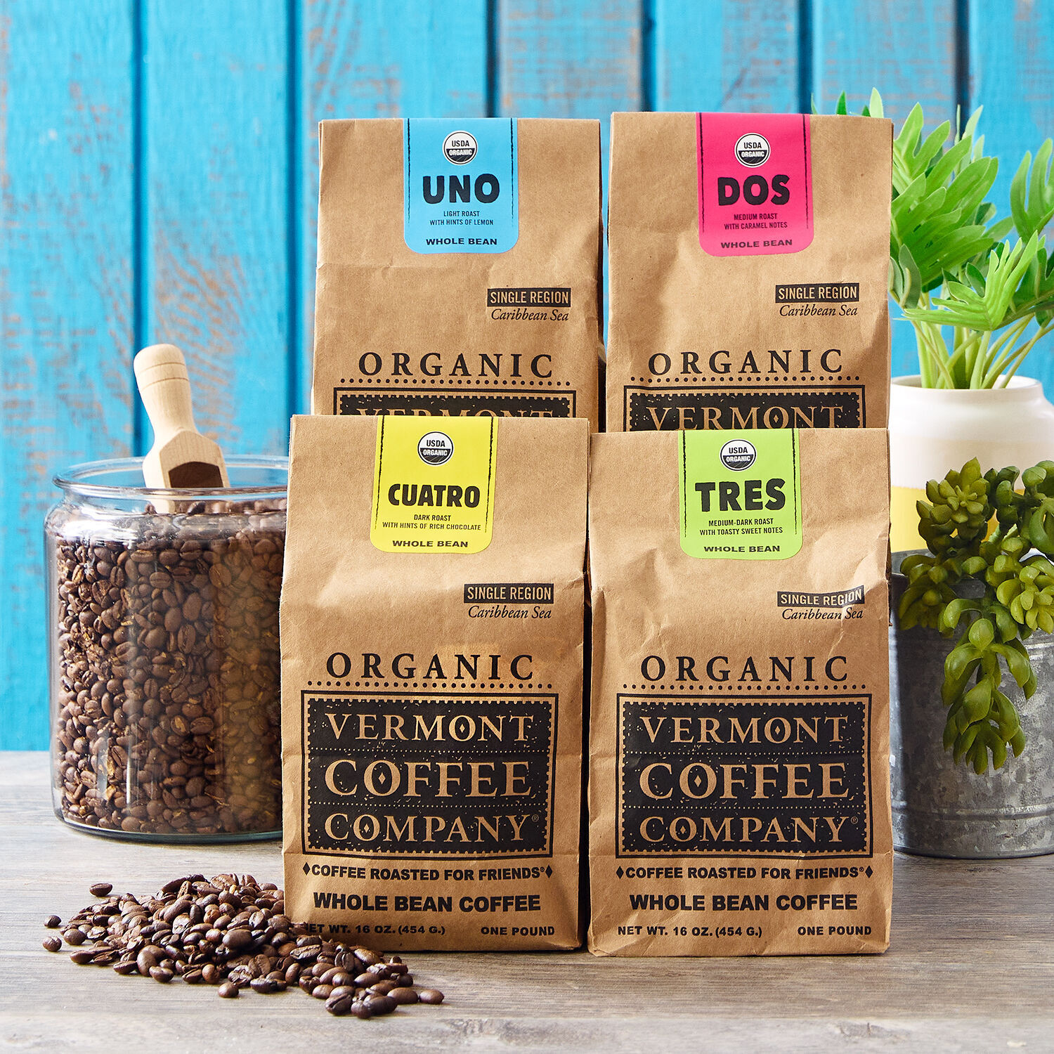 Caribbean coffee shop beans