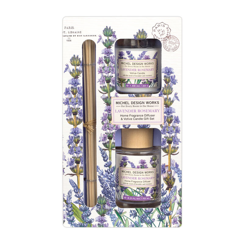 Lavender Rosemary Diffuser and Votive Candle Set