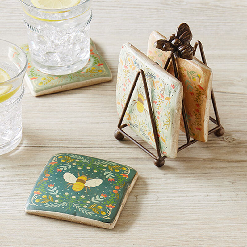 Bee Coasters & Stand