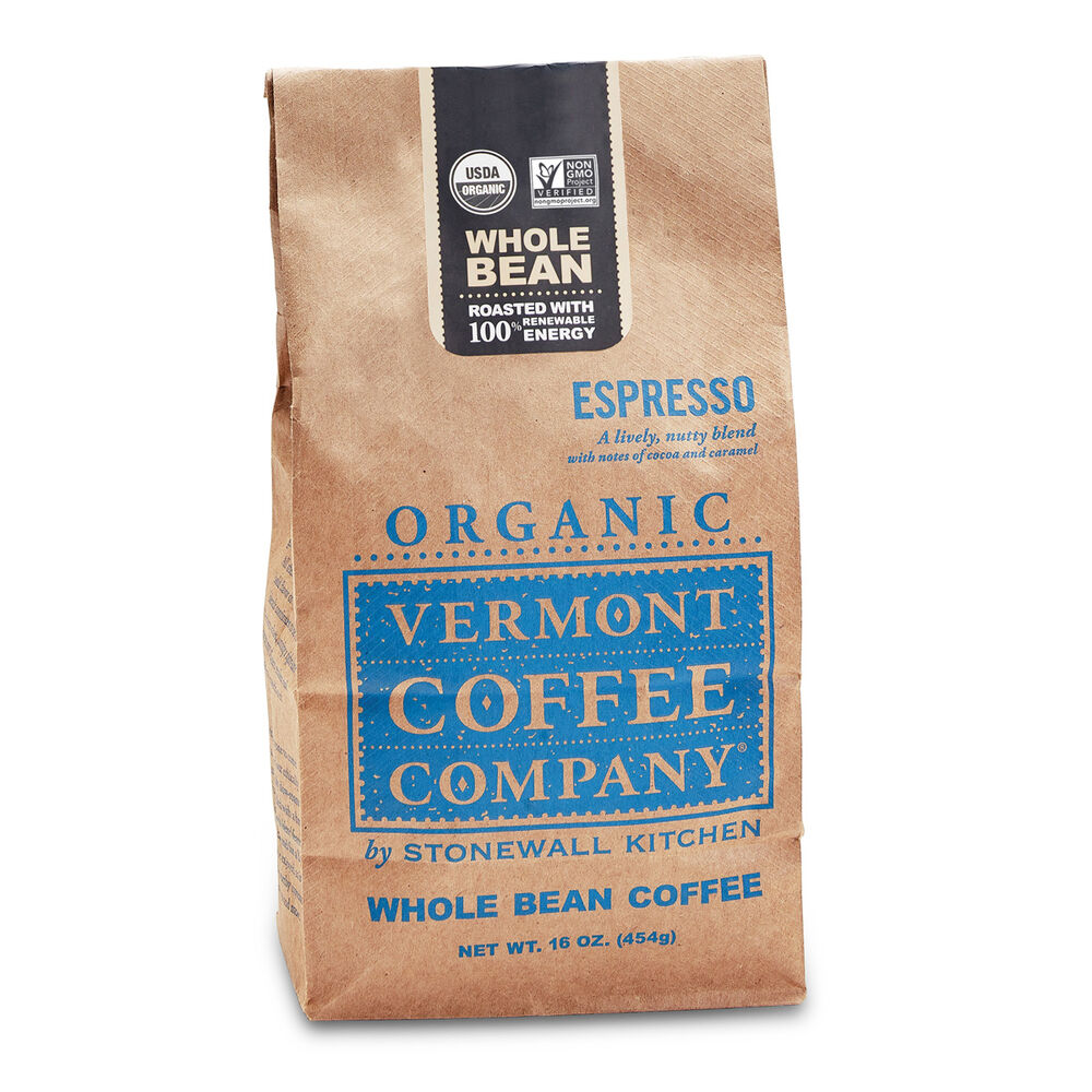 Organic Espresso Whole Bean Coffee Stonewall Kitchen