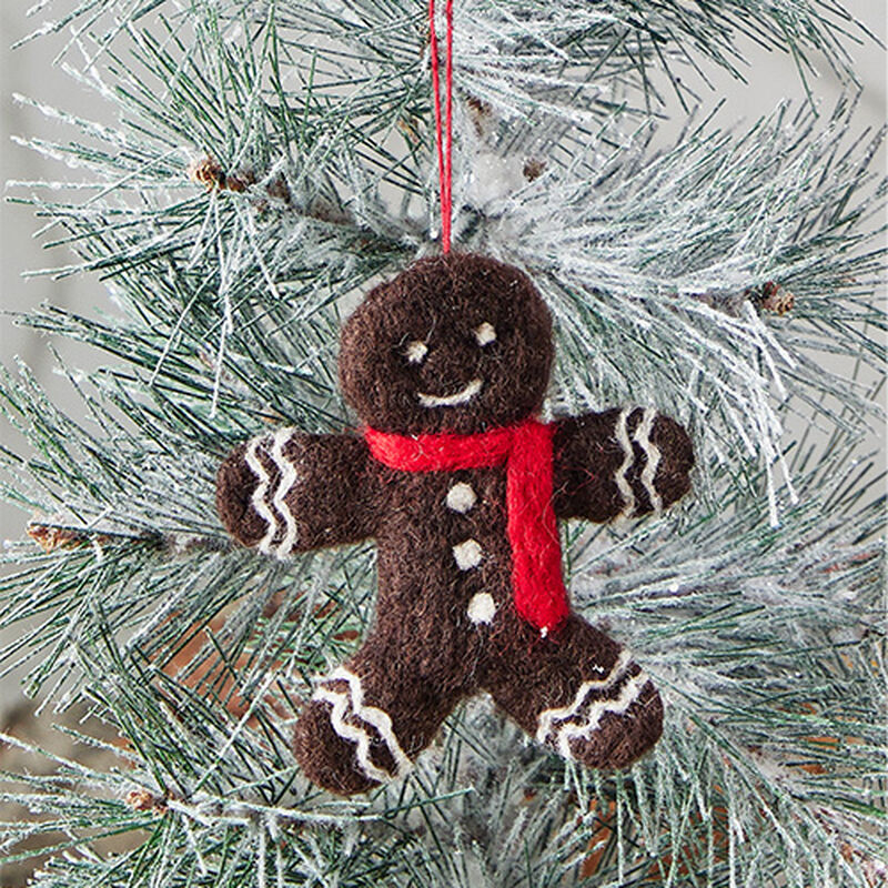 Gingerbread Man Felt Ornament