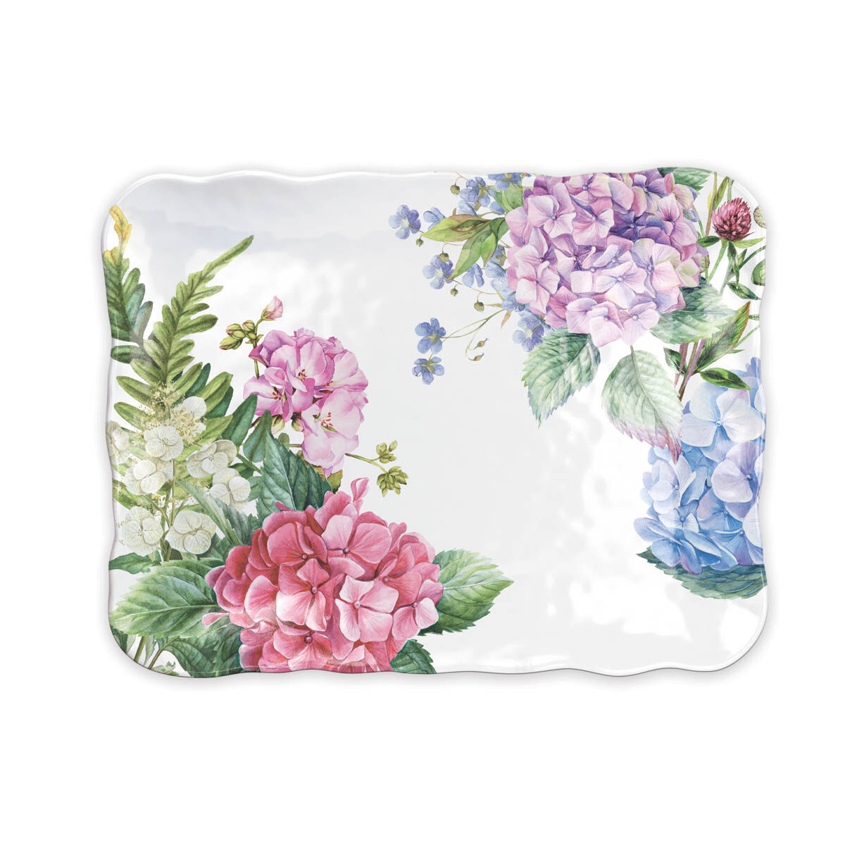 Wild Hydrangea Melamine Cookie Tray - Serveware - Stonewall Kitchen