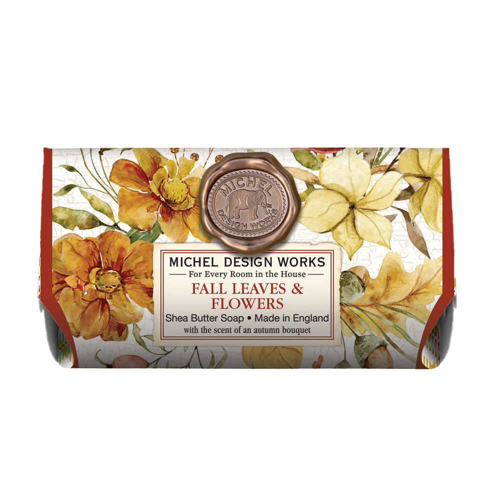 Fall Leaves & Flowers Large Bath Soap Bar image number 0