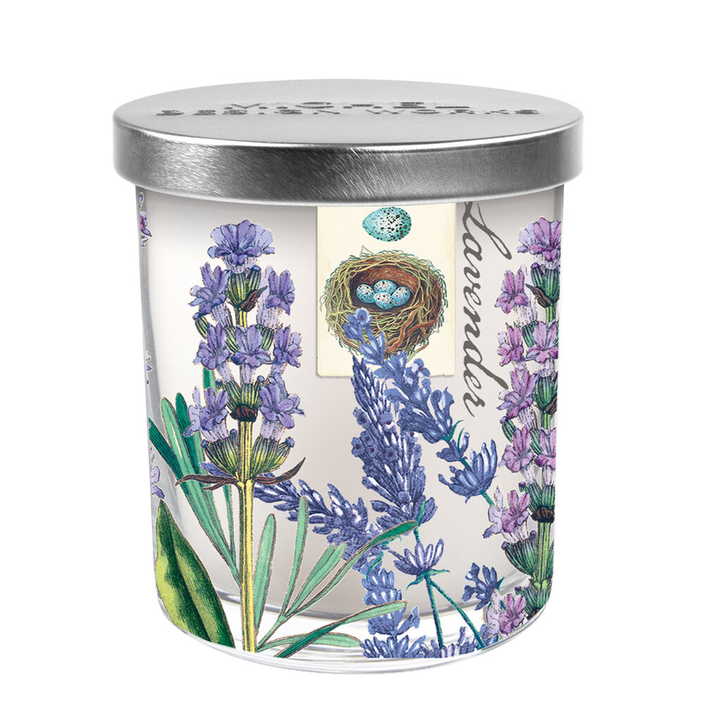 Lavender Rosemary Decorative Glass Candle image number 0