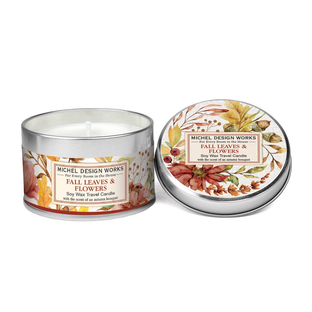 Fall Leaves & Flowers Travel Candle image number 0