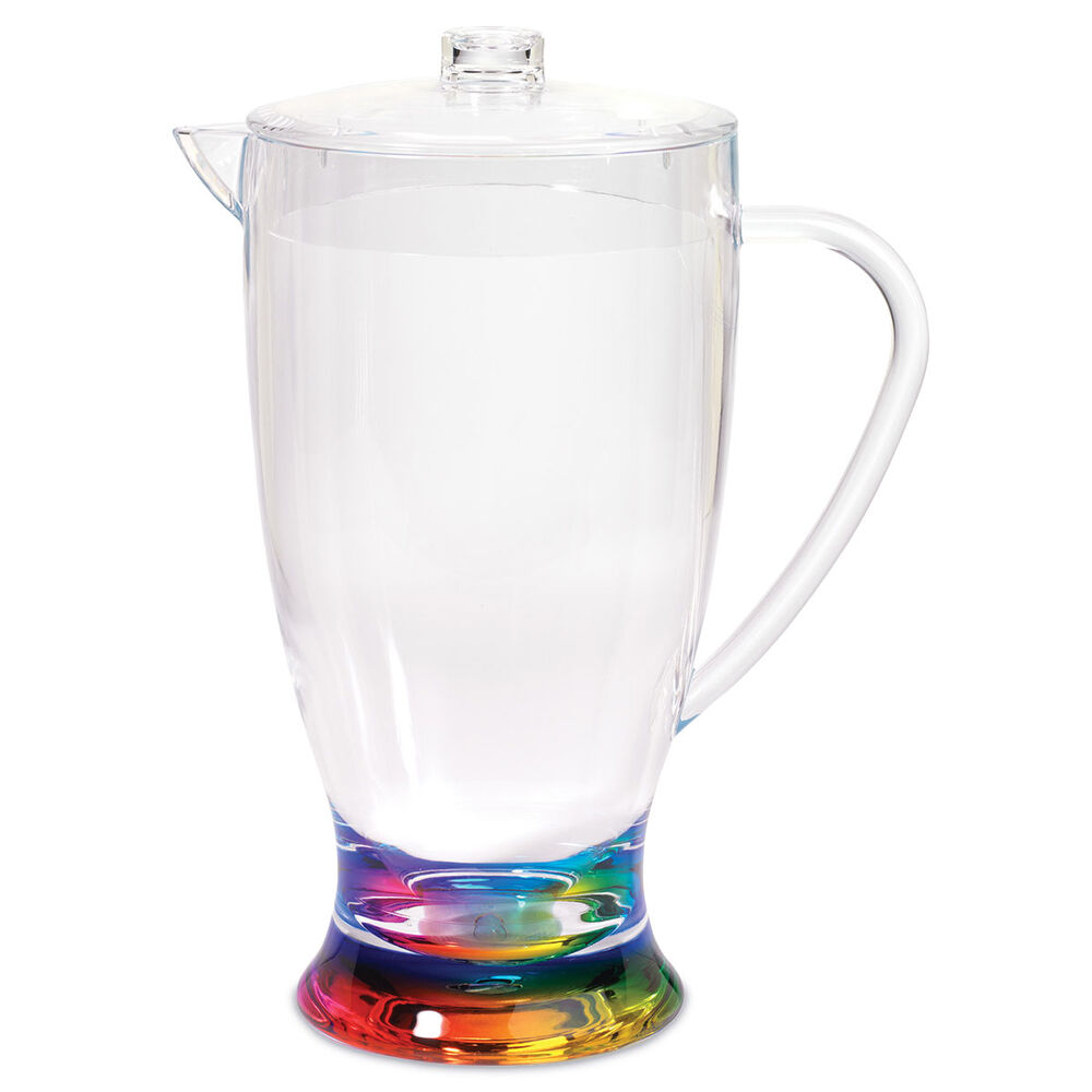 Rainbow Icon Glass Pitcher