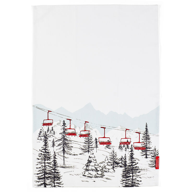 Ski Lift Tea Towel 