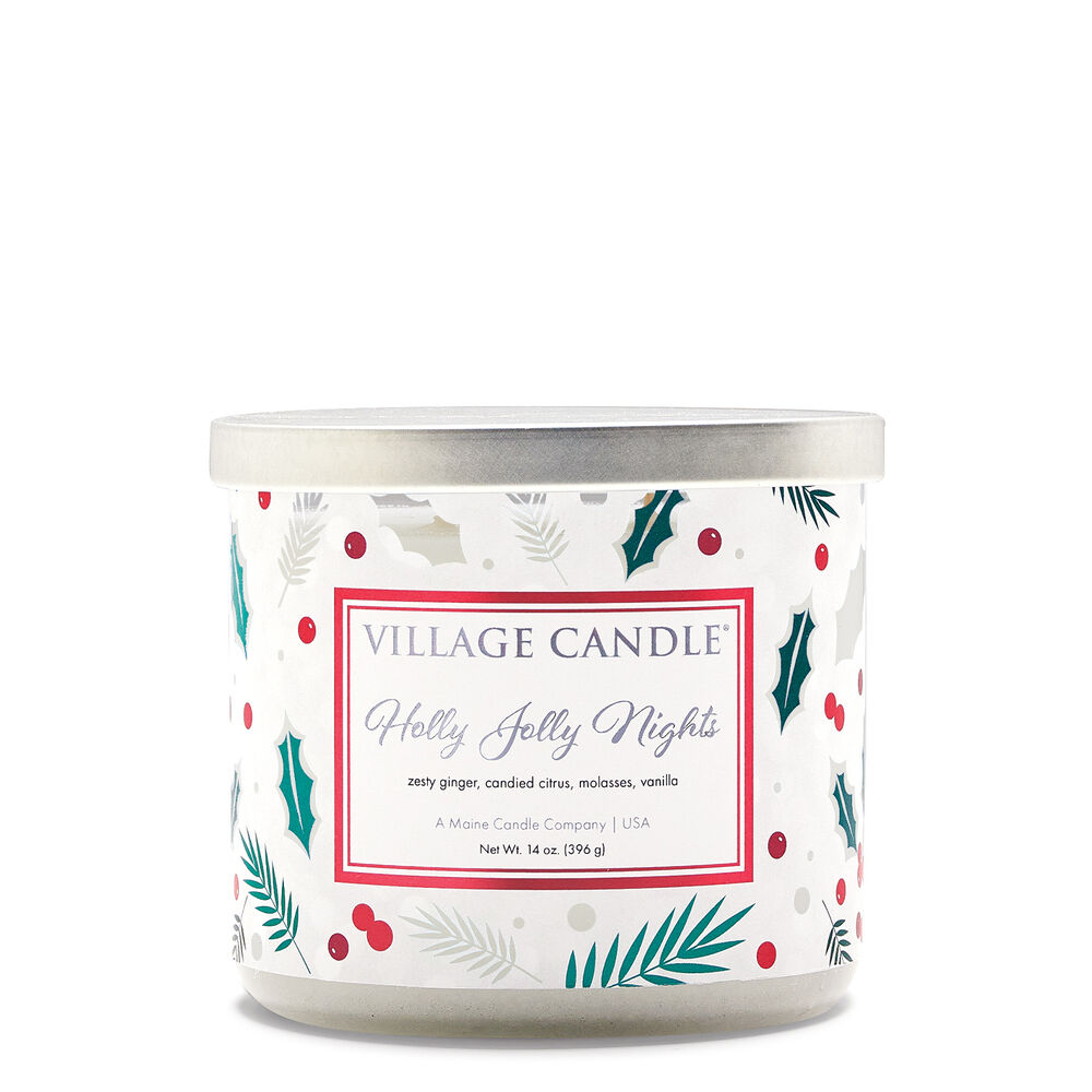 Holly Jolly Nights Luminary Candle image number 0