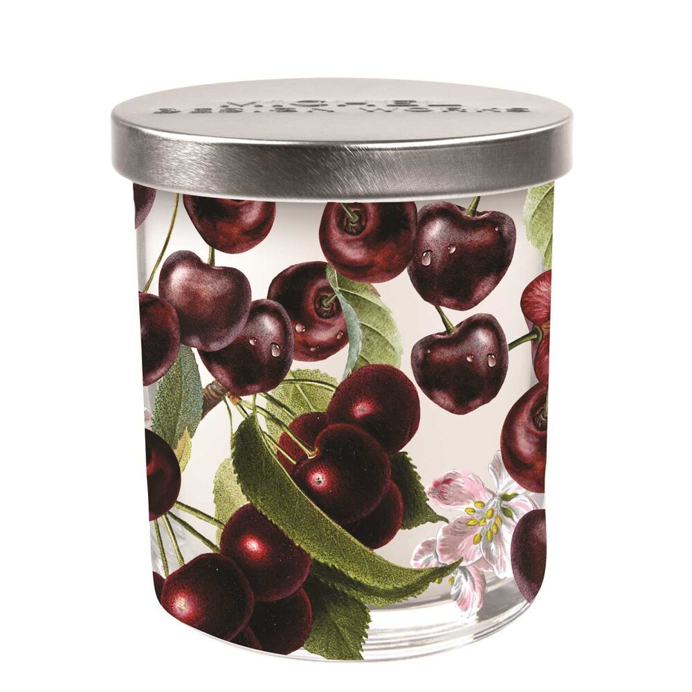Dark Cherry Decorative Glass Candle
