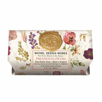 Pressed Flowers Large Bath Soap Bar
