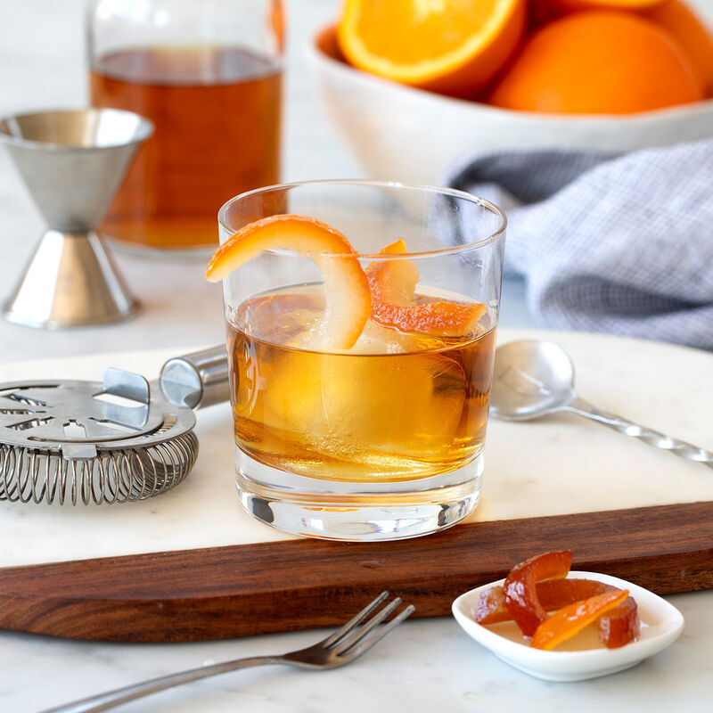 Old Fashioned with Candied Orange Peels