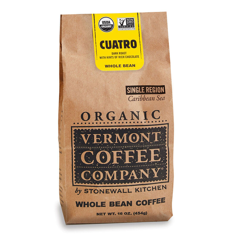 Organic  Cuatro Caribbean Whole Bean Coffee 16oz