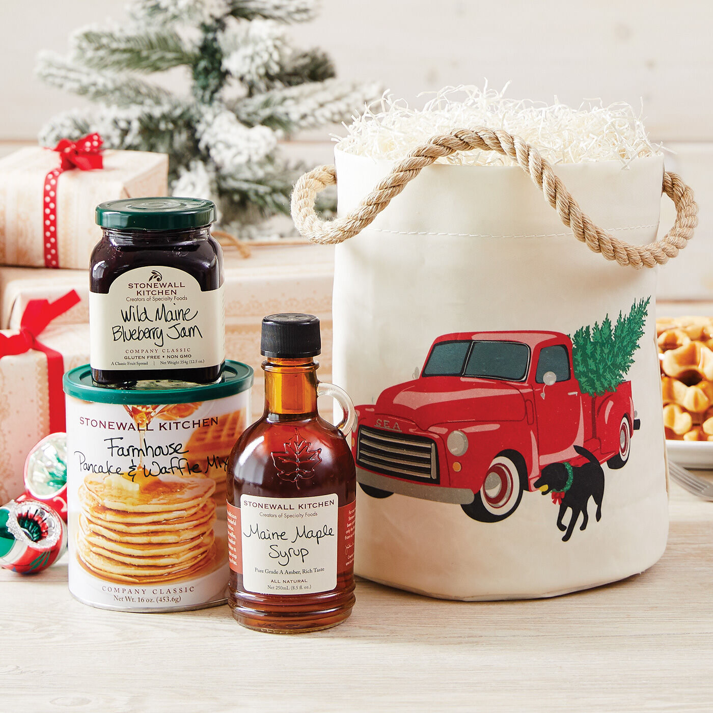 Holiday Truck Bucket Bag Breakfast Gift Stonewall Kitchen