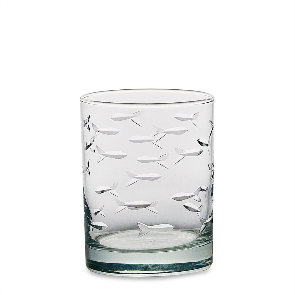 School of Fish Double Old Fashioned Glass image number 0