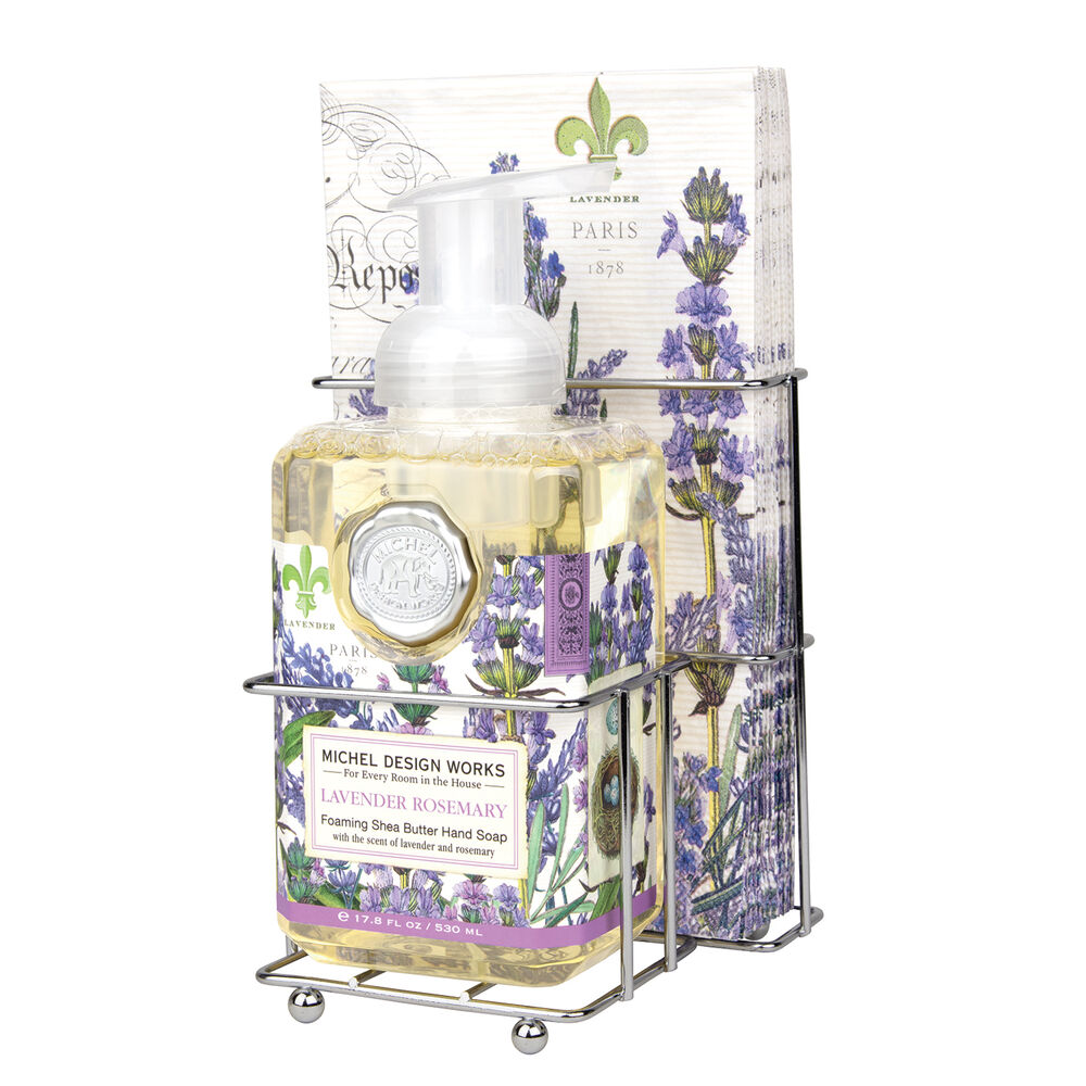 Lavender Rosemary Foaming Hand Soap & Napkin Set image number 0