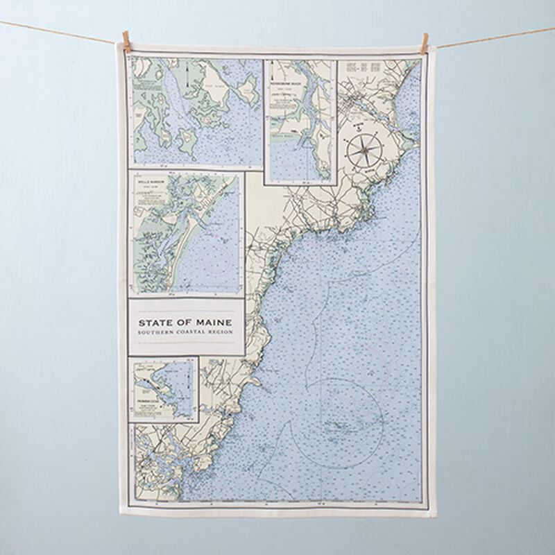 Nautical Chart Tea Towel