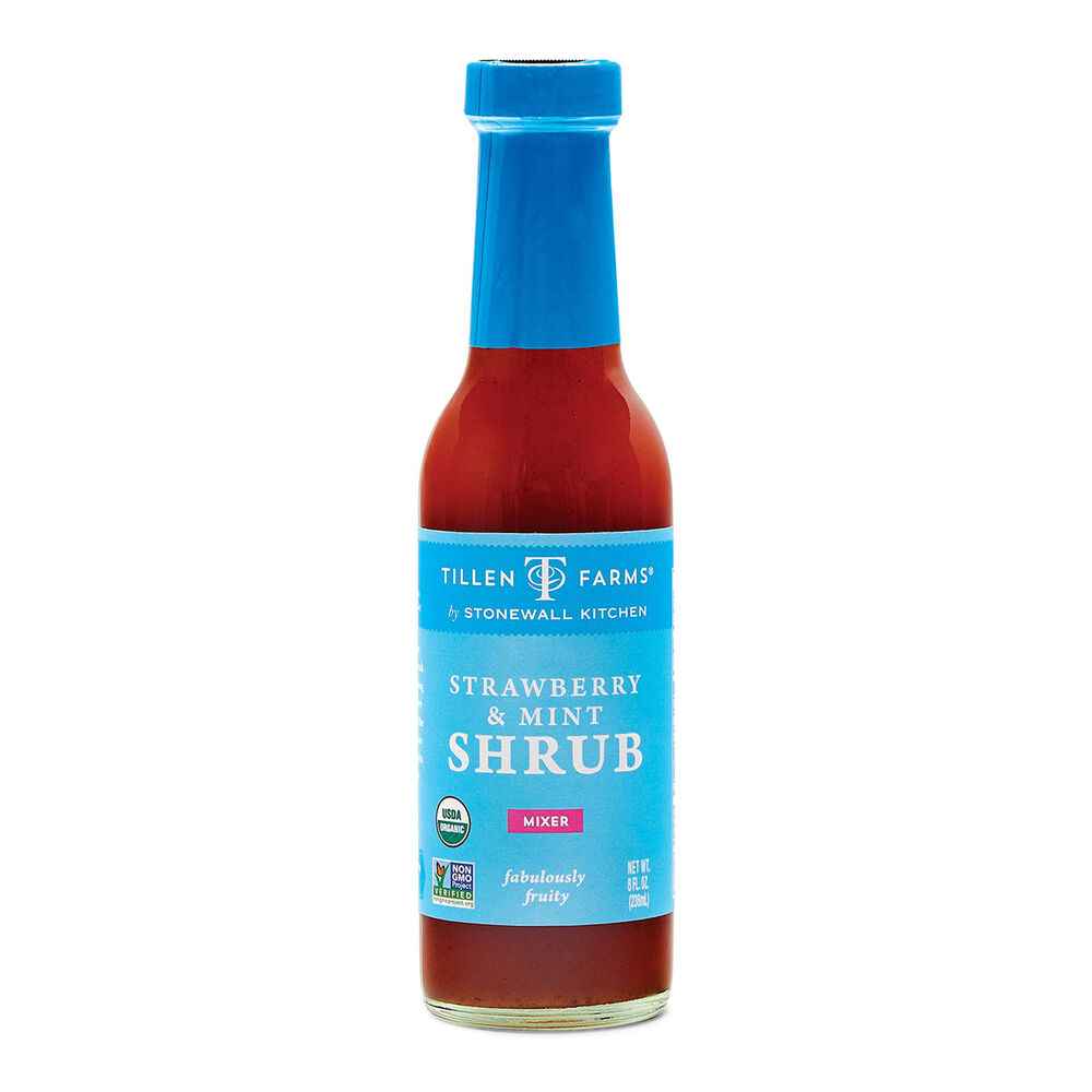 Organic Strawberry & Mint Shrub Beverage Tillen Farms Tillen Farms