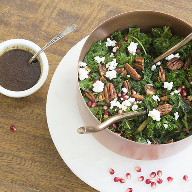 Kale Salad with Candied Pecans