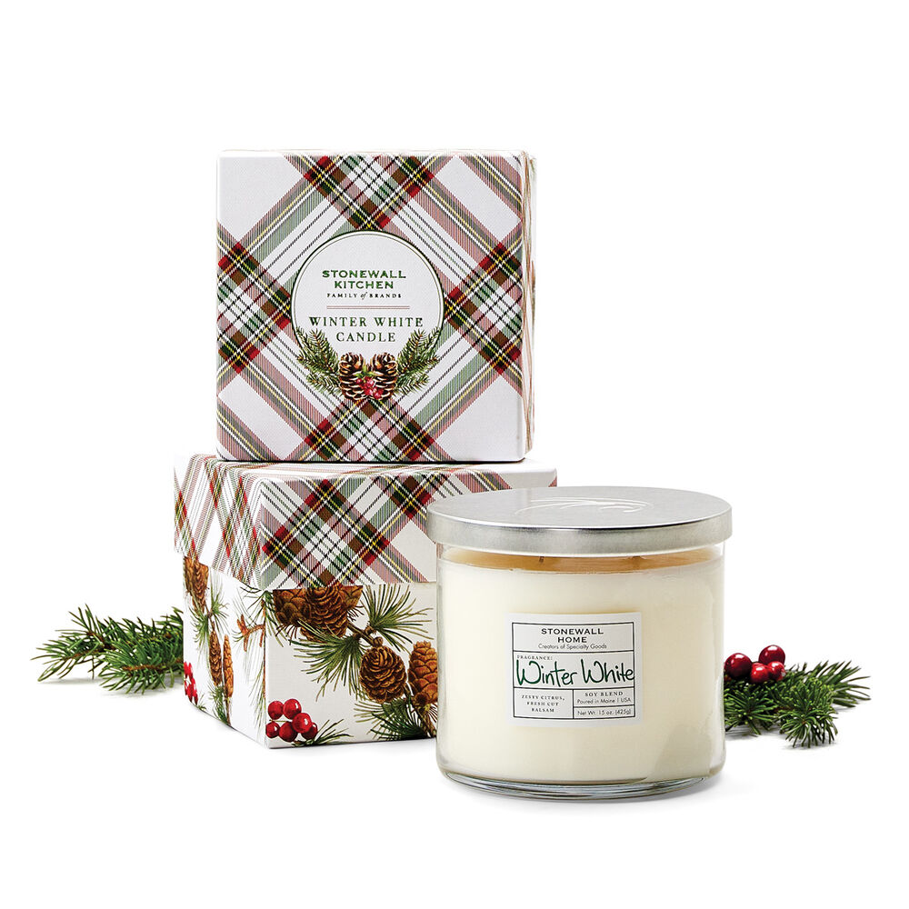 Stonewall Home Holiday 2023 Winter White Candle Gift image number 0