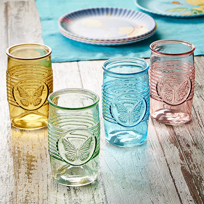 Butterfly High Ball Glasses (Set of 4)