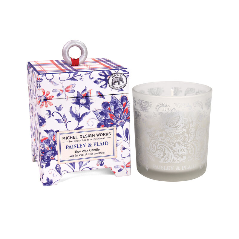 Paisley & Plaid Soy Wax Candle