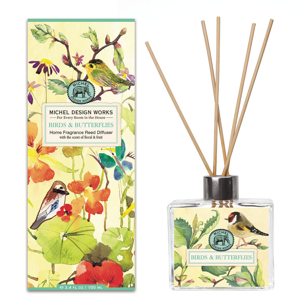 Birds & Butterflies Home Fragrance Reed Diffuser image number 0