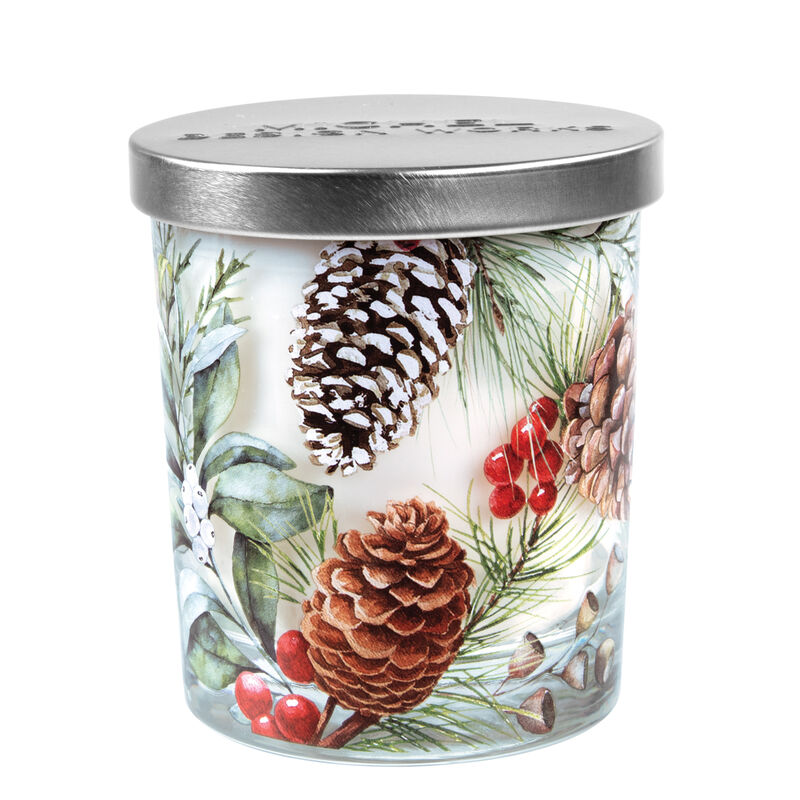 White Spruce Candle Jar with Lid