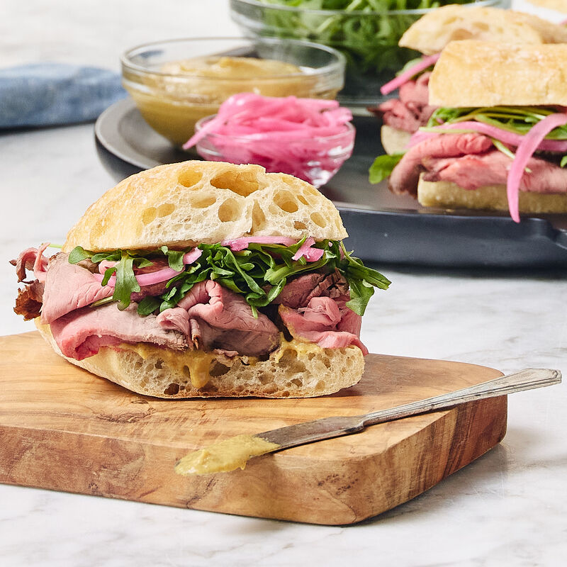Prime Rib Sandwich with Truffle Mustard