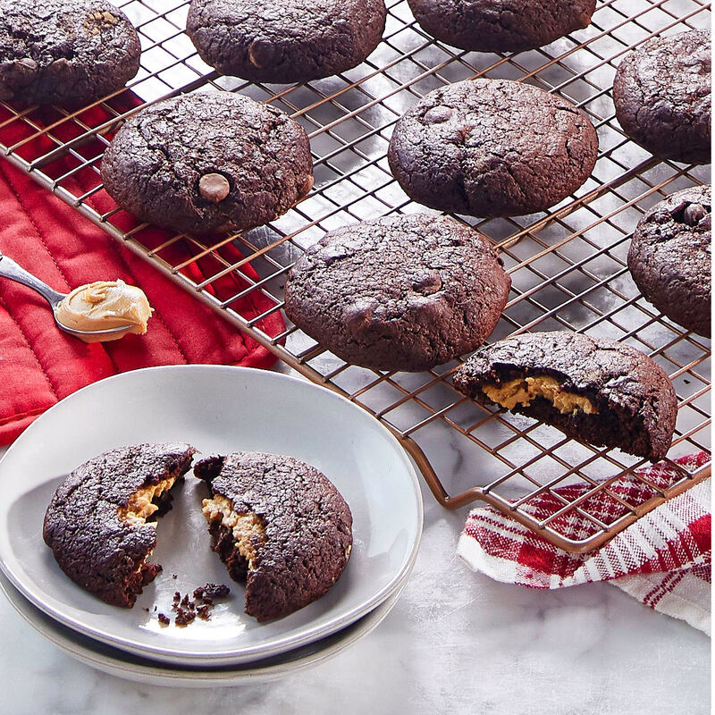 Almond Butter Stuffed Triple Chocolate Chewy Cookie Mix